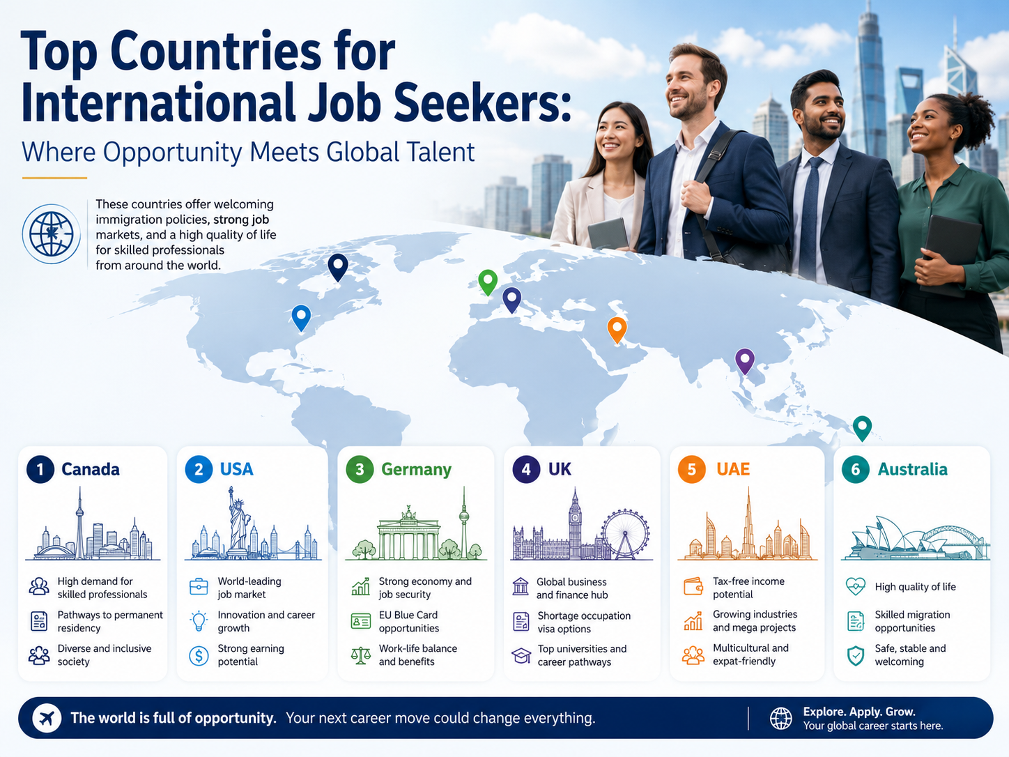 Top Countries for International Job Seekers: Where Opportunity Meets Global Talent